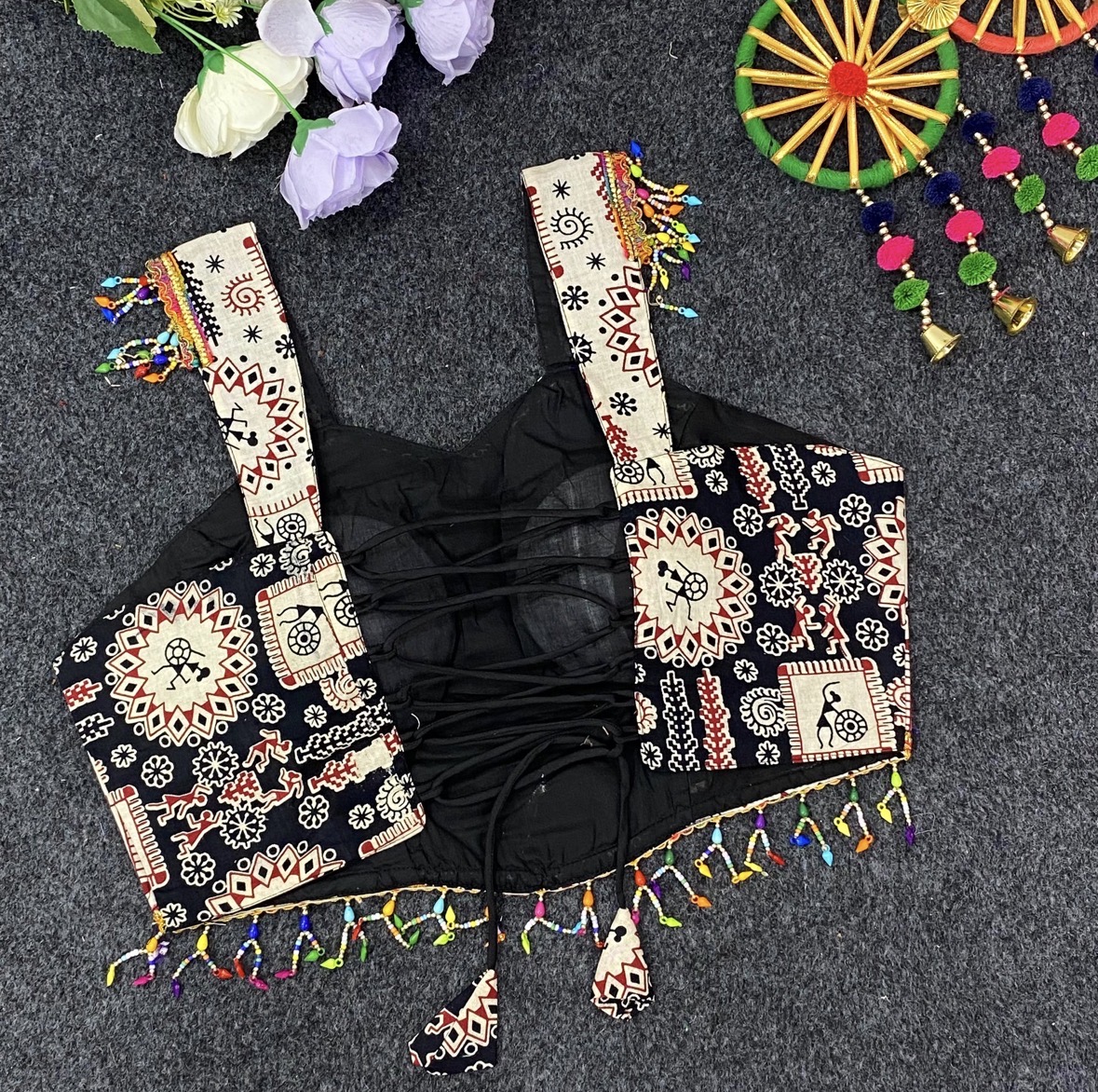 Navratri Spaghetti Cotton Print